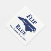 2024年にノースカロライナの青を反転 スタンダードランチョンナプキン (角)