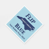 2024年にノースカロライナの青を反転 スタンダードランチョンナプキン (角)