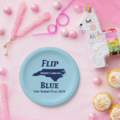 2024年にノースカロライナの青を反転 ペーパープレート (パーティー)