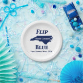 2024年にノースカロライナの青を反転 ペーパープレート (パーティー)