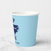 2024年にノースカロライナの青を反転 紙コップ (左)