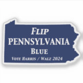 2024年にペンシルバニアの青を反転 シール (正面)