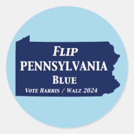 2024年にペンシルバニアの青を反転 ラウンドシール