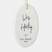2024年に両親の写真ベビーを予定 セラミックオーナメント (右)