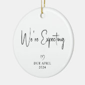 2024年に両親の写真ベビーを予定 セラミックオーナメント (左)