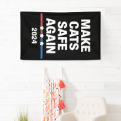 2024年に再び猫をおもしろい安全に大統領のする 横断幕 (インサイチュ)