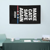 2024年に再び猫をおもしろい安全に大統領のする 横断幕 (トレードショー)