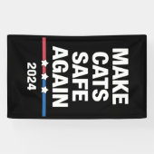 2024年に再び猫をおもしろい安全に大統領のする 横断幕 (横)