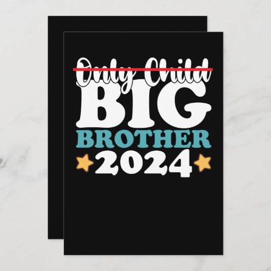 2024年に昇進した唯一の子 招待状 (正面/裏面)