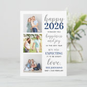 2024年に期待される新年の海軍とシルバーの幸せ シーズンカード (スタンド正面)