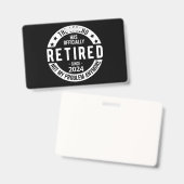 2024年に正式に引退しました バッジ (正面&裏面)