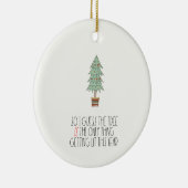 2024年に点灯するのは木だけおもしろいだ セラミックオーナメント (右)