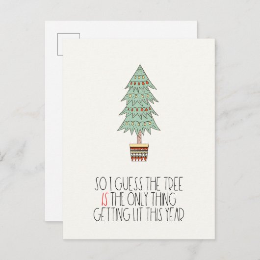 2024年に点灯するのは木だけおもしろいだ ポストカード (正面/裏面)