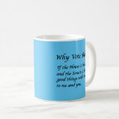 2024年に青で投票する理由 コーヒーマグカップ (正面右)