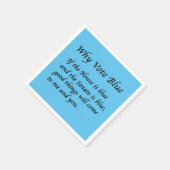 2024年に青で投票する理由 スタンダードカクテルナプキン (角)