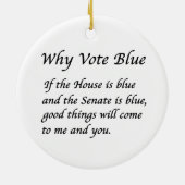2024年に青で投票する理由 セラミックオーナメント (裏面)