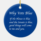 2024年に青で投票する理由 セラミックオーナメント (裏面)