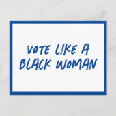 2024年に黒人のように青く投票する ポストカード (正面)