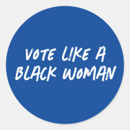 2024年に黒人のように青く投票する ラウンドシール