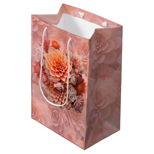 2024年のアプリコットクラッシュ多肉色 ミディアムペーパーバッグ (正面アングル)