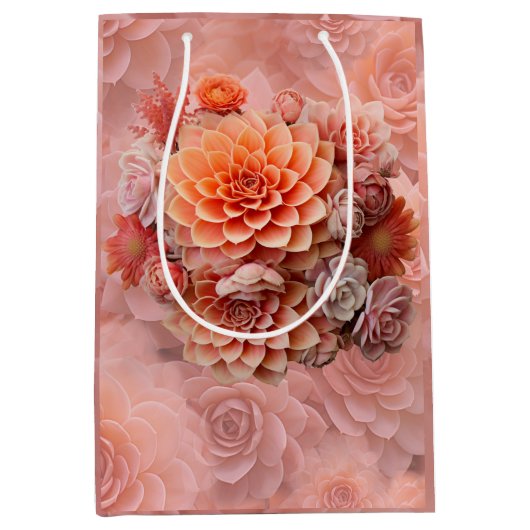 2024年のアプリコットクラッシュ多肉色 ミディアムペーパーバッグ (正面)