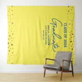 2024年のイエローブルークラスのバックグラウンド卒業 タペストリー (インサイチュ(横))