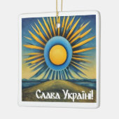 2024年のウクライナオーナメント セラミックオーナメント (左)