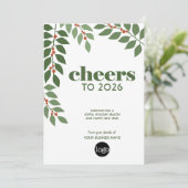 2024年のカレンダーとロゴ付きBusiness Greeting シーズンカード (スタンド正面)