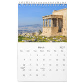 2024年のカレンダー写真とギリシャのアテネ カレンダー (3月 2027)