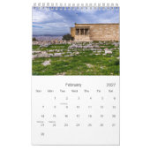 2024年のカレンダー写真とギリシャのアテネ カレンダー (2月 2027)
