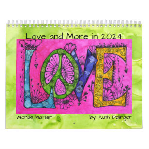 2024年のカレンダー、愛と続き カレンダー