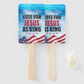 2024年のキング選挙でイエス大統領のに投票 ハンドファン (正面&裏面)