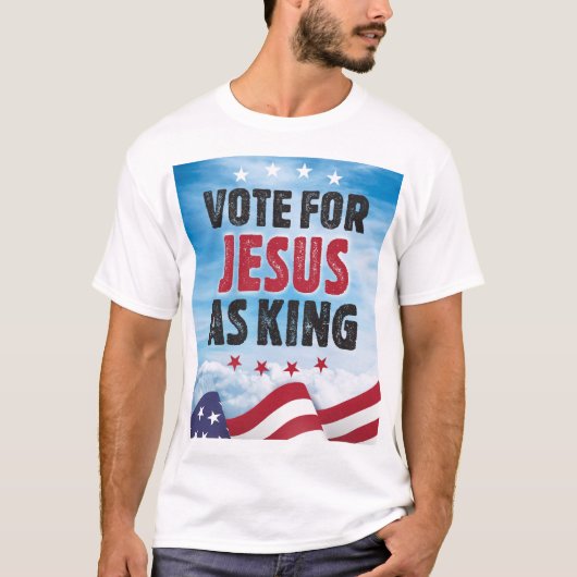 2024年のキング選挙でイエス大統領のに投票 Tシャツ (正面)