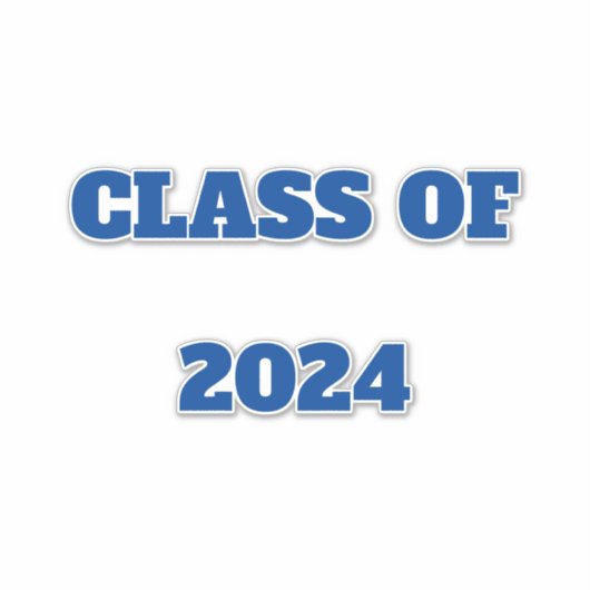 2024年のクラスカスタム男の子の女の子カラーブルー シール (正面)