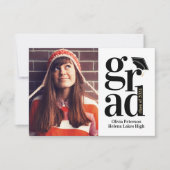 2024年のクラス写真数々の卒業 サンキューカード (正面)