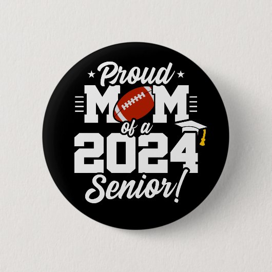 2024年のクラス卒業サッカーの母ママ上級2024 缶バッジ (正面)