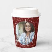 2024年のクラス君が赤い写真卒業 紙コップ (正面)