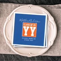 2024年のクラス青とオレンジの卒業パーティー