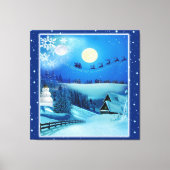 2024年のクリスマスと新年 キャンバスプリント (正面)