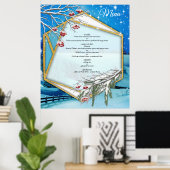 2024年のクリスマスと新年 ポスター (ホームオフィス)