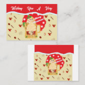 2024年のクリスマスエッグノッグオーナメント ノートカード (正面/裏面)