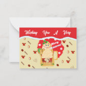 2024年のクリスマスエッグノッグオーナメント ノートカード (正面)