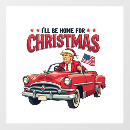 2024年のクリスマストランプ当選に帰省する ウィンドウサイン (シート)