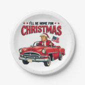 2024年のクリスマストランプ当選に帰省する ペーパープレート (正面)