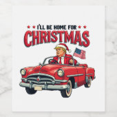 2024年のクリスマストランプ当選に帰省する ワインラベル (シングルラベル)