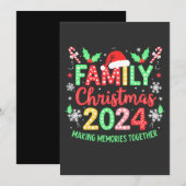 2024年のクリスマス家族の統一コーデ 招待状 (正面/裏面)