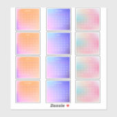 2024年のグラデーションの年間月次カレンダー シール (シート)