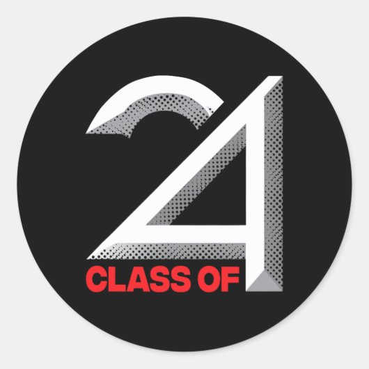 2024年のシャツ卒業高校の卒業生の一人 ラウンドシール (正面)