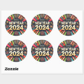 2024年のステッカーのハッピーニュース ラウンドシール (シート)