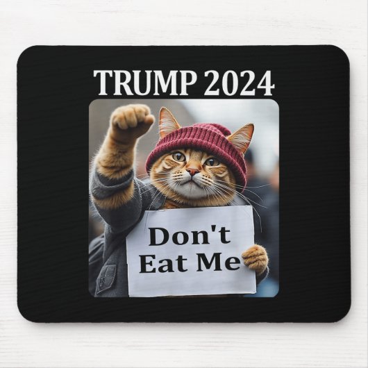 2024年のトランプで猫を飼わない1 マウスパッド (正面)